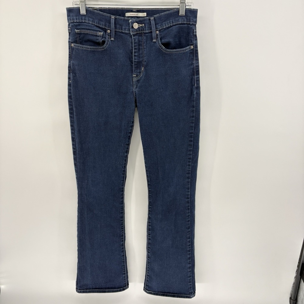 Levi's Slimming Boot Jeans Women (30X30) Dark Wash Stretch Bootcut Shaping Denim